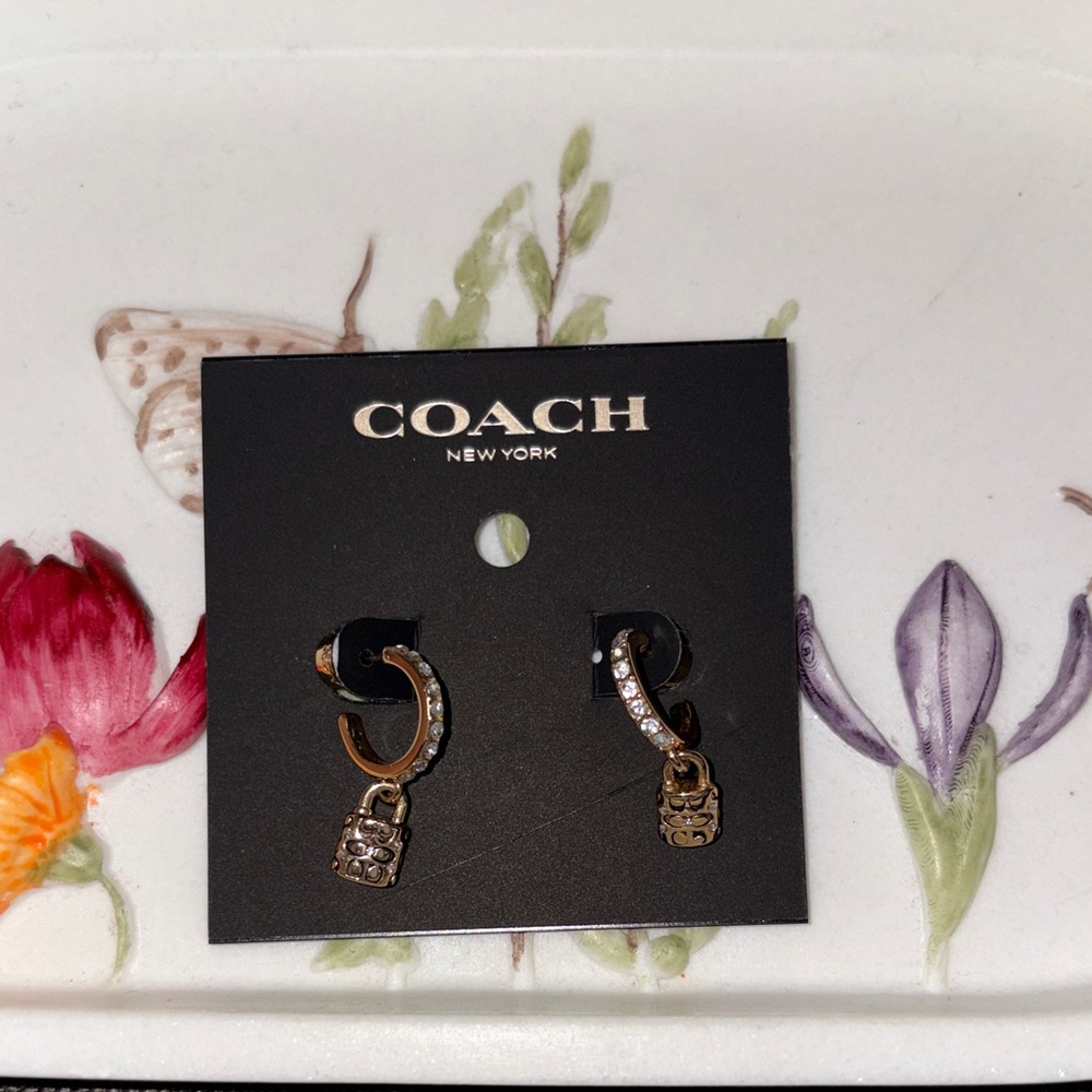 Coach Gold and Silver Hoop Earrings